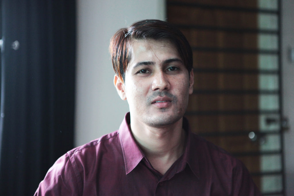 Yangonin elokuvakoulun projektikoordinaattori Win Naing