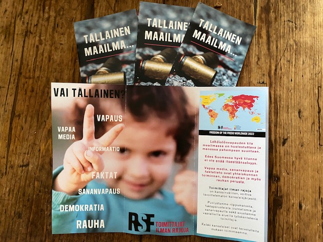Kuva lehdistönvapauden päivän esitteestä