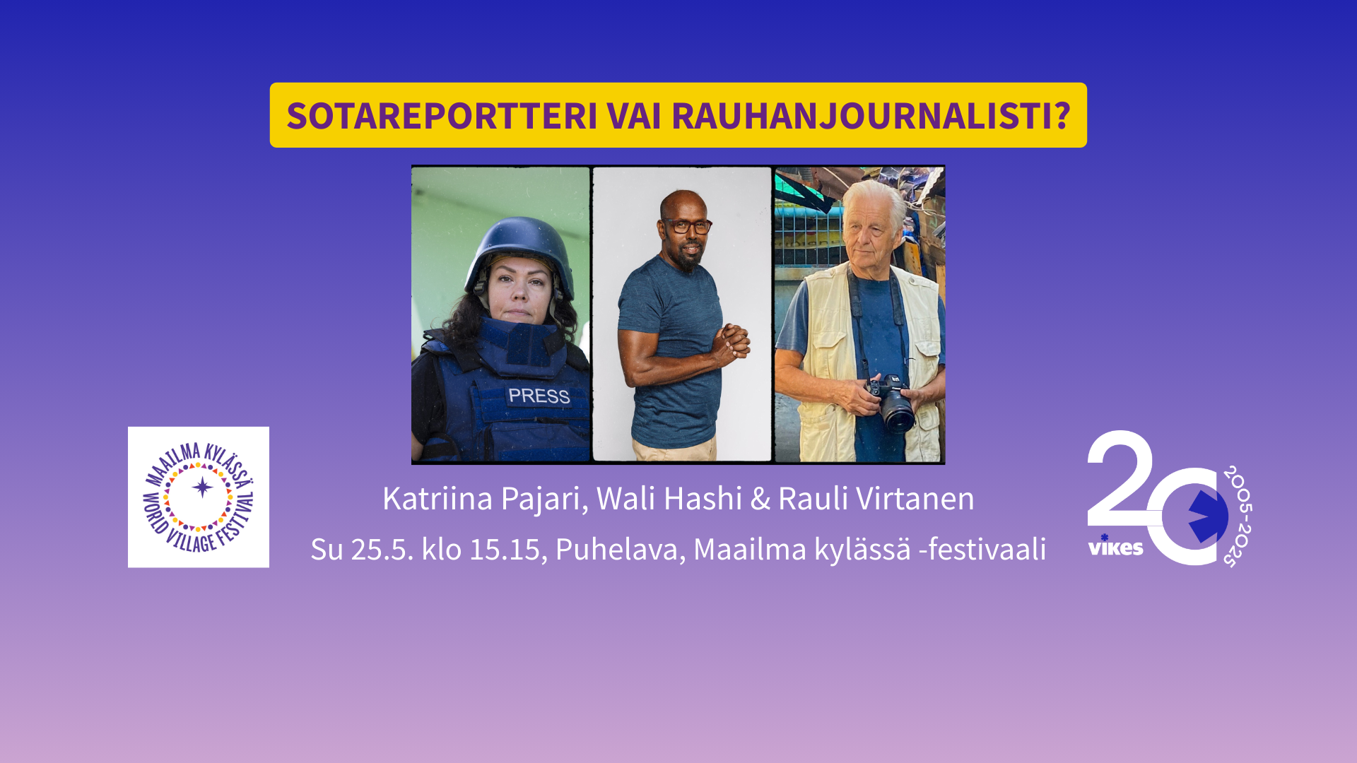 Maailma kylässä festivaalibanneri