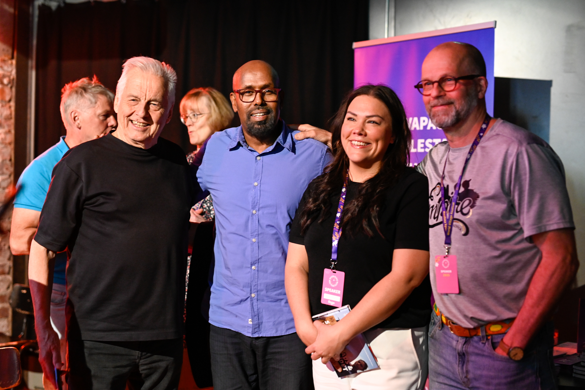 Ulkomaantoimittajat Rauli Virtanen, Wali Hashi, Katriina Pajari ja Pasi Toivonen